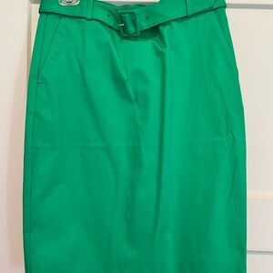 J. Crew Vibrant Green Pencil Skirt